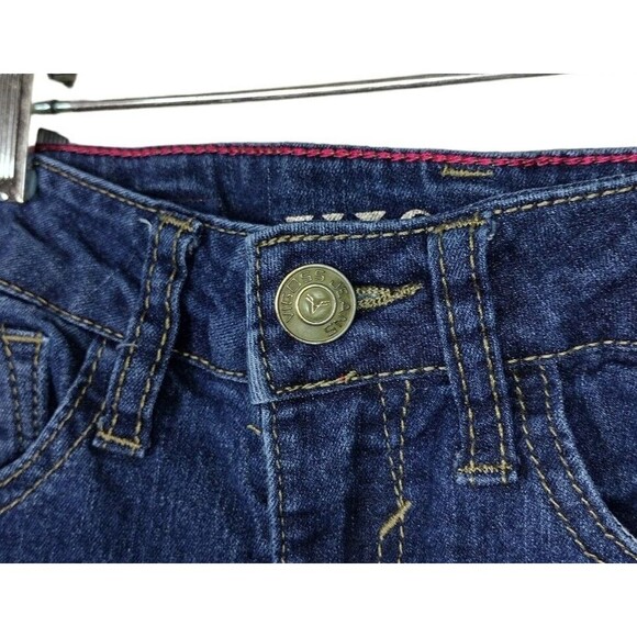 Vigoss The Jagger Skinny Juniors 7 Denim Blue Jeans Low Rise Dark Wash - Picture 2 of 4